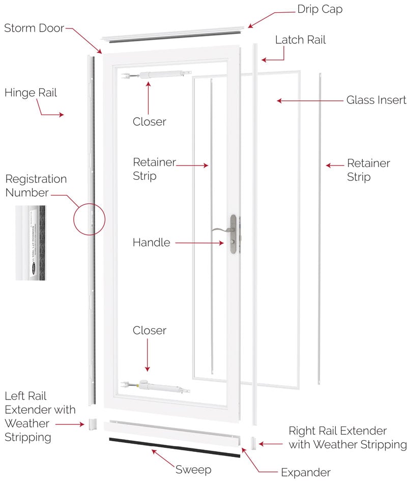 Andersen Storm Door Parts Diagram