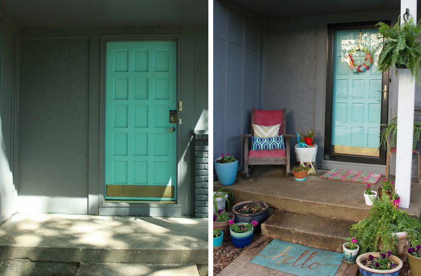 Oh So Lovely Blog's Spring Front Porch Makeover With Larson Storm Doors